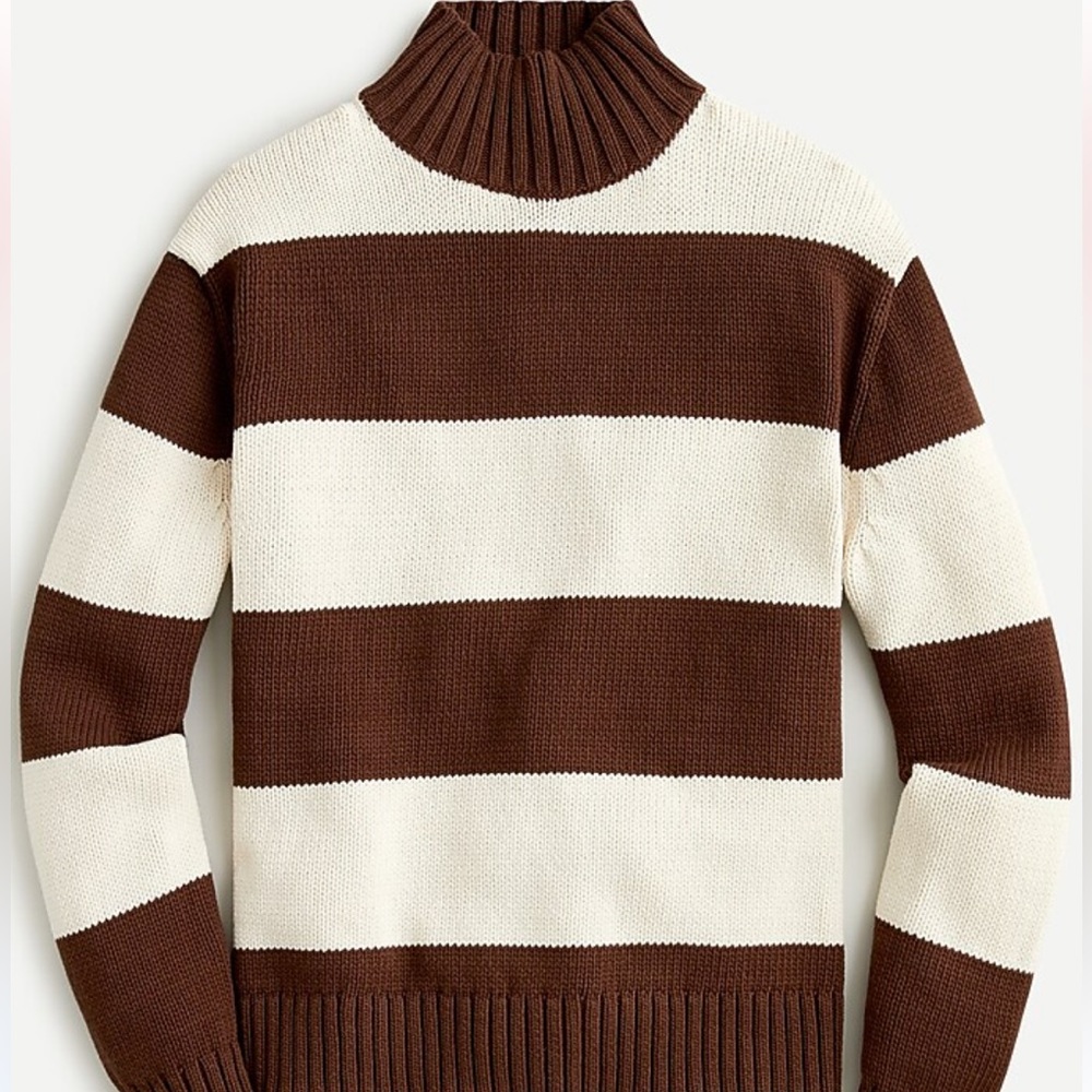 J.Crew Mockneck Rugby Stripe Sweater - NWT